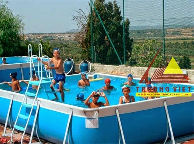 Bể bơi di động khung kim loại 9,6m X 20,1m