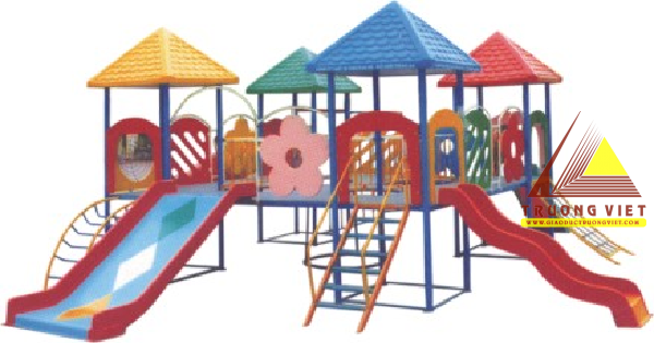 Khu vui chơi liên hoàn cầu trượt 4 khối