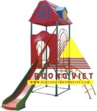 Nhà tròi cầu trượt mái đồng hồ