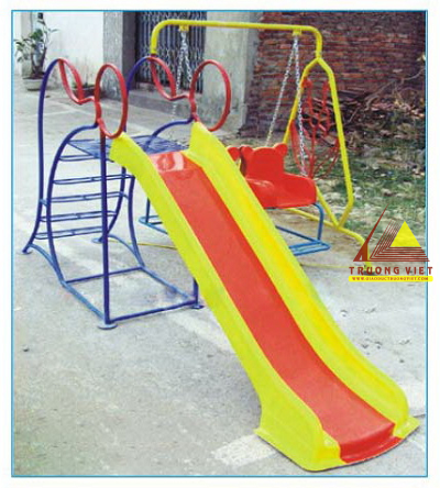 Xích đu thang leo cầu trượt cá heo