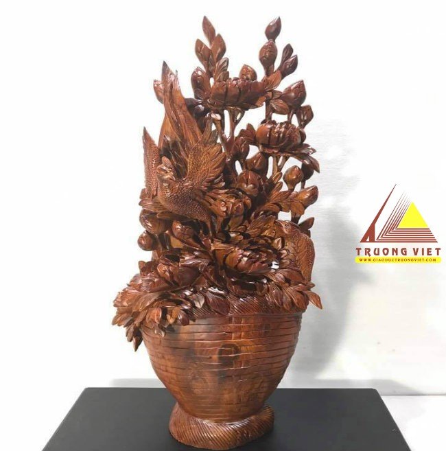 Giỏ hoa cúc gỗ hương