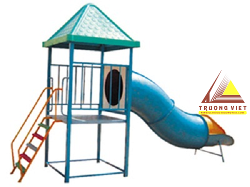 Nhà chòi 1 khối cầu trượt ống