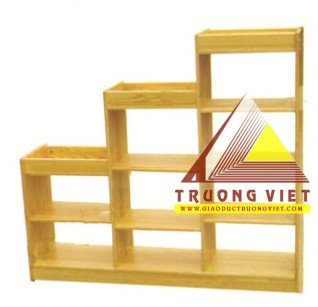 Gía để đồ chơi bằng gỗ 4 tầng